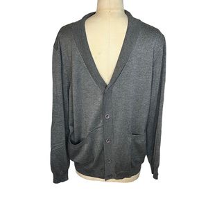 Paul Jones XL grey cardigan sweater